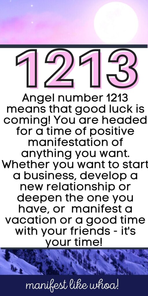 1213 Angel Number Meaning For Manifestation