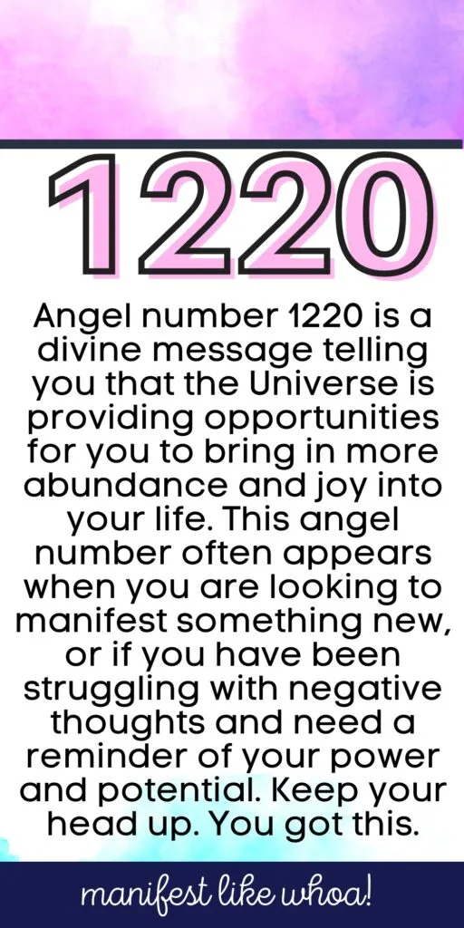 What Does Angel Number 1220 Mean For Manifestation?