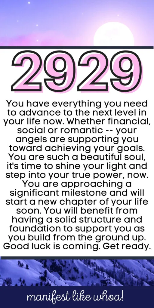 What does angel number 2929 mean for manifestation, law of attraction & numerology (2929 angel num)