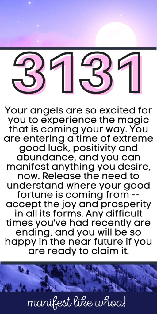 What does angel number 3131 mean for manifestation and law of attraction? (Spirit guides & angels)