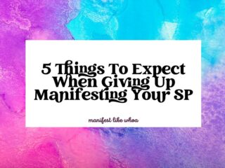 5 Things To Expect When Giving Up Manifesting Your SP