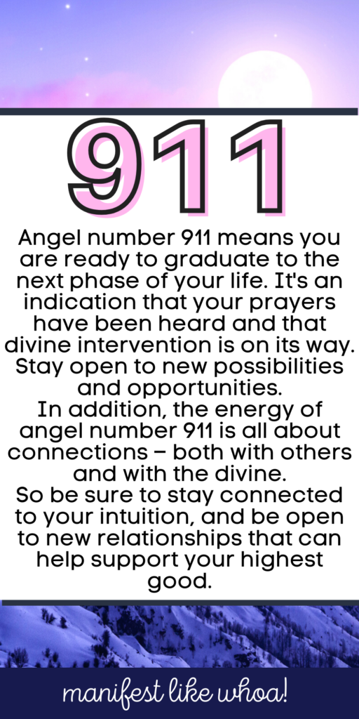 911 Angel Number Meaning for Manifestation, Law of Attraction & Numerology