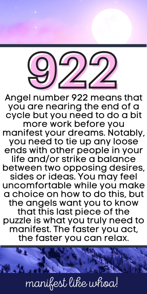 922 Angel Number Meaning For Manifestation