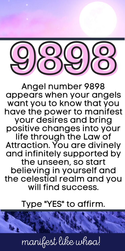 9898 Angel Number Meaning For Manifestation