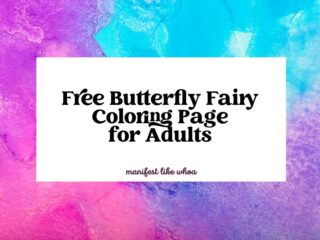 Free Butterfly Fairy Coloring Page for Adults