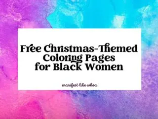 Free Christmas Coloring Pages for Black Women