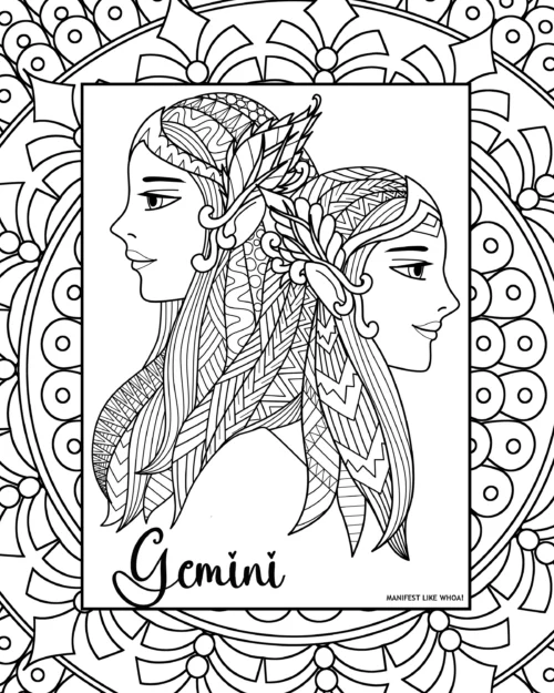 Gemini Coloring Page