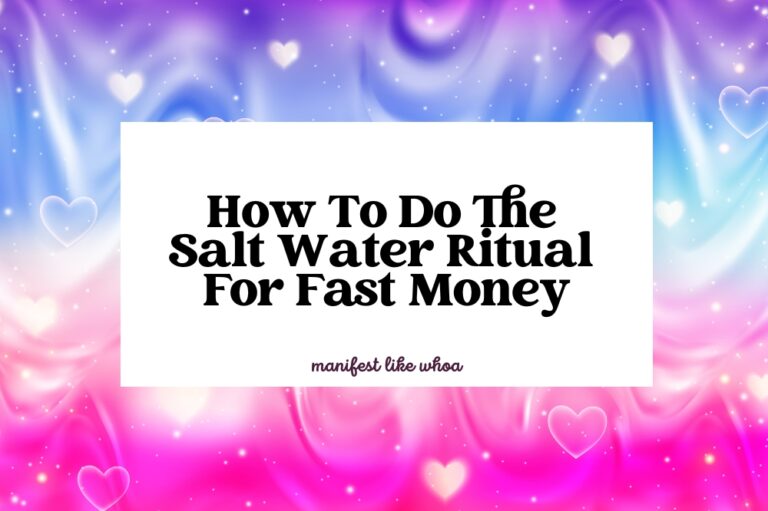 How To Do The Salt Water Ritual For Fast Money