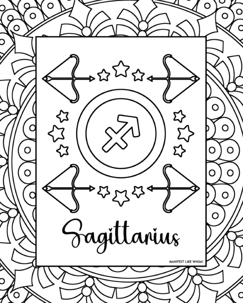 Sagittarius Coloring Page