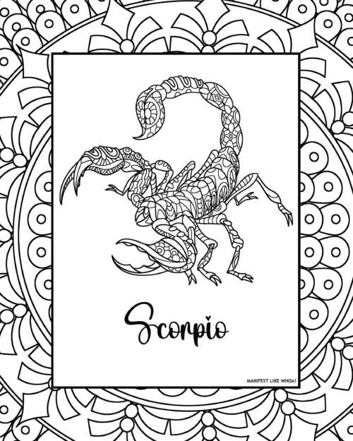 Scorpio Coloring Page