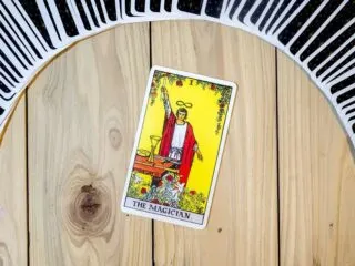 Deck of Tarot cards ; THE MAGICIAN .