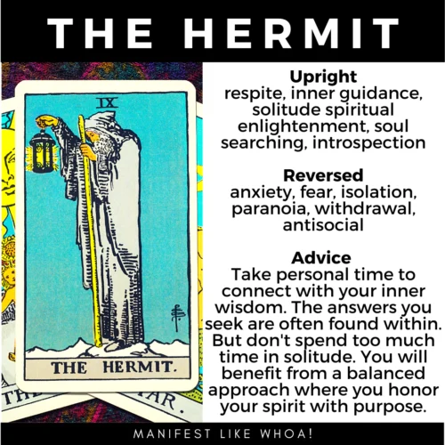 The Hermit Tarot Card Meaning & Symbolism For Manifestation & Law of Attraction