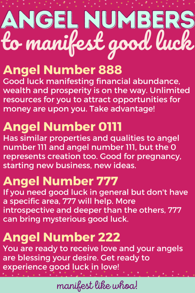 Angel Numbers To Manifest Good Luck (Law of Attraction, Numerology, Good Luck Manifestation)