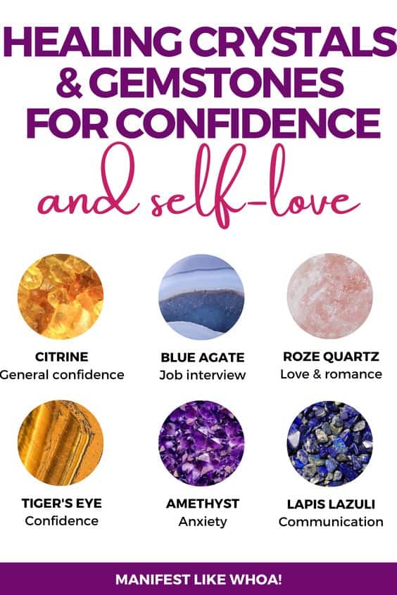 5 Healing Crystals For Self-Confidence & Self-Love