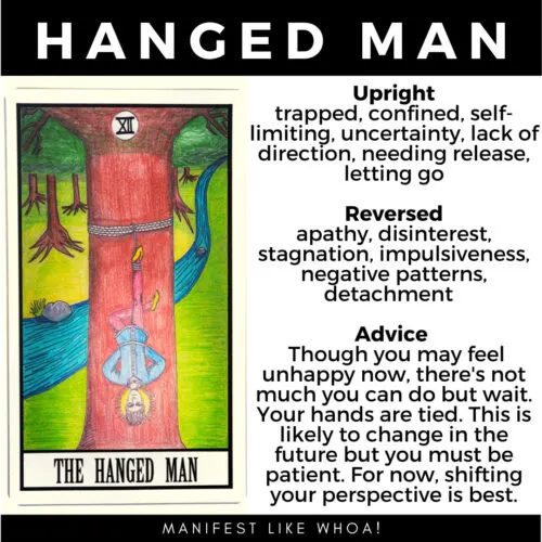 The Hangman  Tarot significado, Tarot, Arte de carta tarot