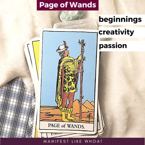 page of wands upright