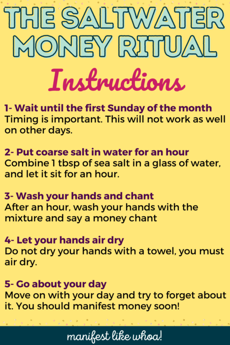 How To Do The Sea Salt Water Money Ritual On The First Sunday of Every Month (Coarse Salt Spell)