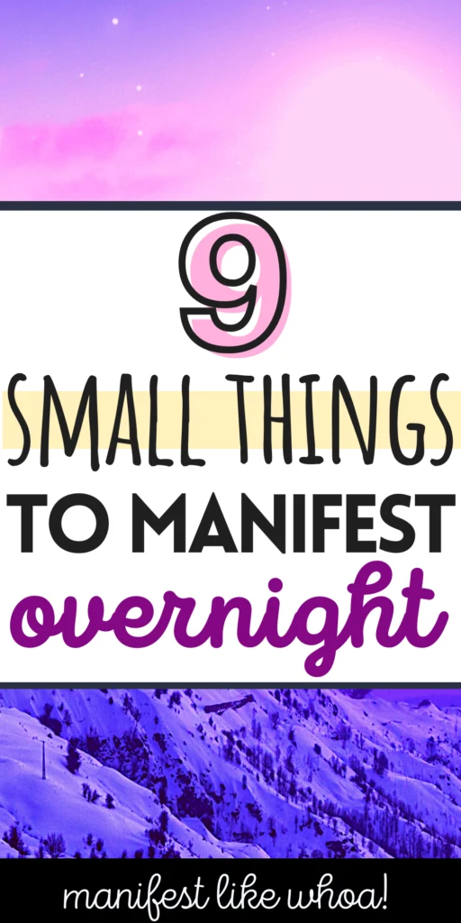 9 Small Things To Manifest For Beginners (Dream Life Manifestation Law of Attraction)