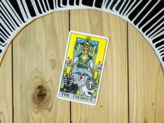 Deck of Tarot cards ; THE CHARIOT .