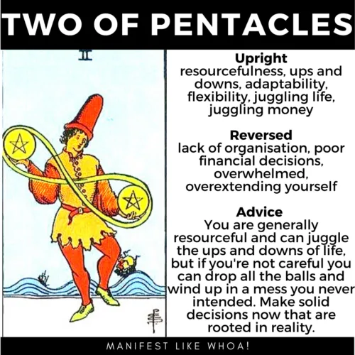 The Two of Pentacles Tarot Card Guide For Beginners