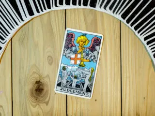 Deck of Tarot cards ; JUDGEMANT .